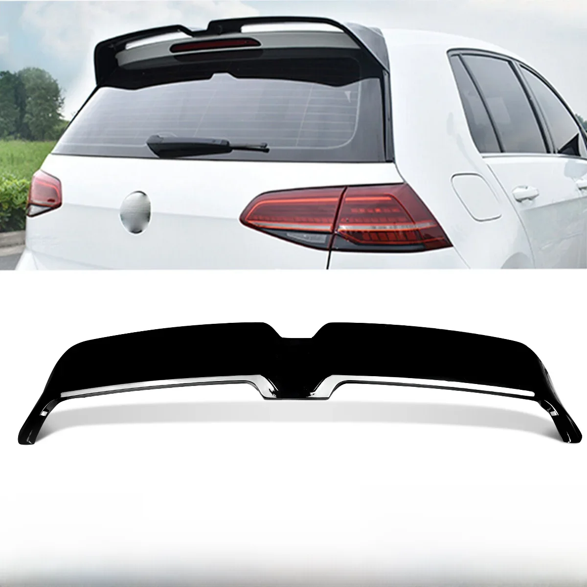 MAGICKIT-Becquet de Toit Arrière en Fibre de Carbone, Accessoires de Voiture pour Volkswagen Golf7 MK7 MKPir2014-2017