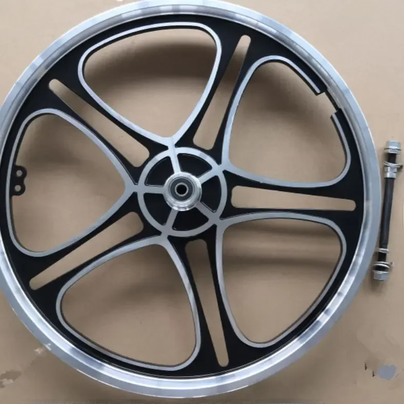 Zestaw kół rowerowych 14/16/20 cali zintegrowanych z obręczą, składany rower, rower dziecięcy, piasta koła ze stopu aluminium, hamulec tarczowy — zdjęcie 2