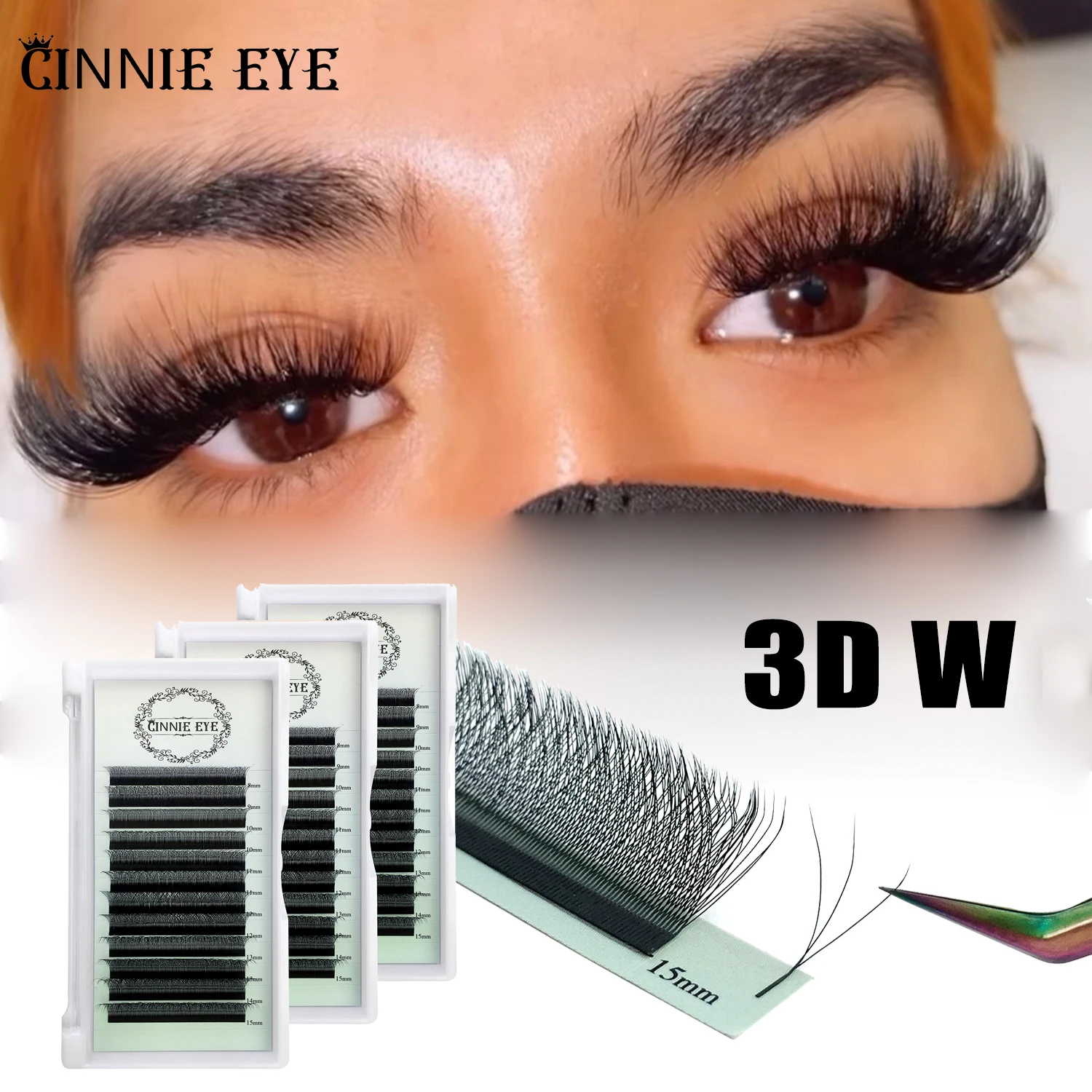 Cilios 3D W Lash Extension Supplies 4D W Y Shape Lash Clusters Premade Volume Fans Natural Mink Individual Bundles Curl C/D