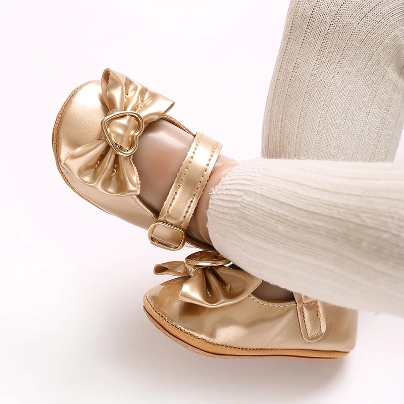Süße Frühlings- und Herbst-Babyschuhe für 0-18 Monate, Prinzessinnen-Schuhe mit Niedlicher Schleifendekoration, PU-Weichsohle, Rutschfeste Laufschuhe für Kleinkinder – Detail 11