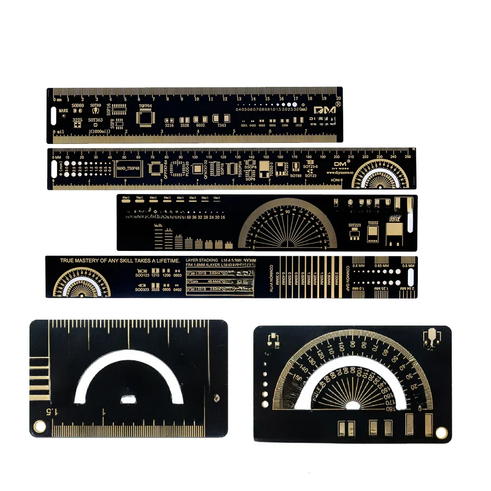Règle PCB multifonction 4CM 15CM 20cm 25cm, outil de mesure, puce de condensateur de résistance IC SMD, unité d'emballage pour ingénieur électronique