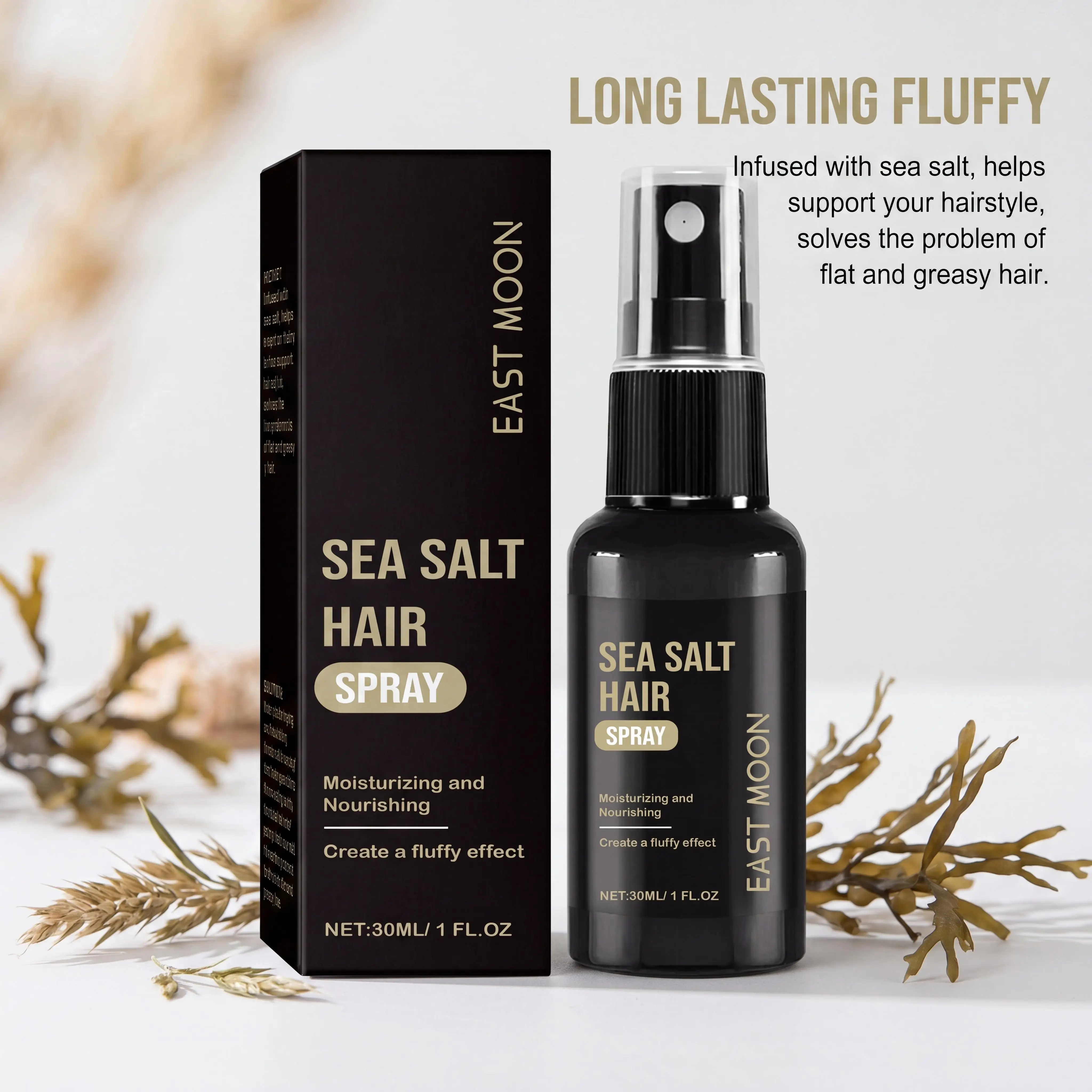 Sea Salt Volumizing Hair Spray Nourish Dry Strands Moisturize Lock Hydration Repair Quality Boost Toughness Reduce Breakage Strengthen Weak Hair Styling Texture Care