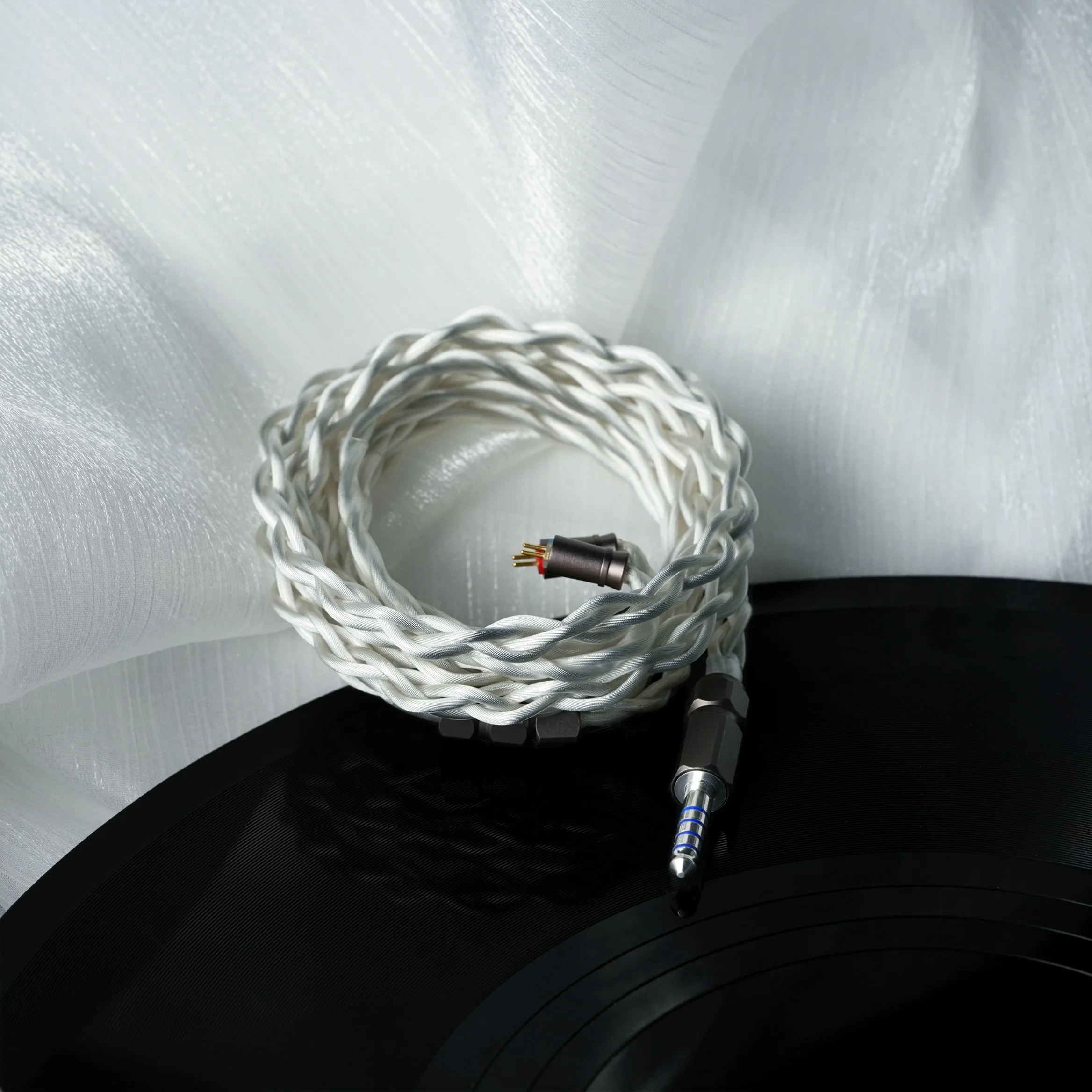 ZiSin-341 IEM-Kabel, 4,4 mm versilberter Stecker, kompatibel mit MMCX/Dual 3,5 mm, geeignet für MOONDROP X Crinacle DUSK IEM – Detail 17