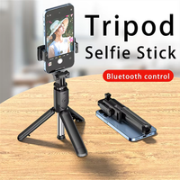 2025 New 3 In 1 Wireless Selfie Mobile phone holder With Bluetooth Shutter Remote Control tripod Portable Foldable Monopod