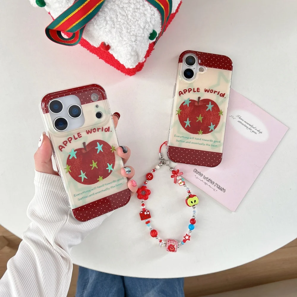

Cute Apple star phone case, suitable for iPhone14/15/16/17 Pro Max, Fundans17pro Korean INS new shockproof protective case