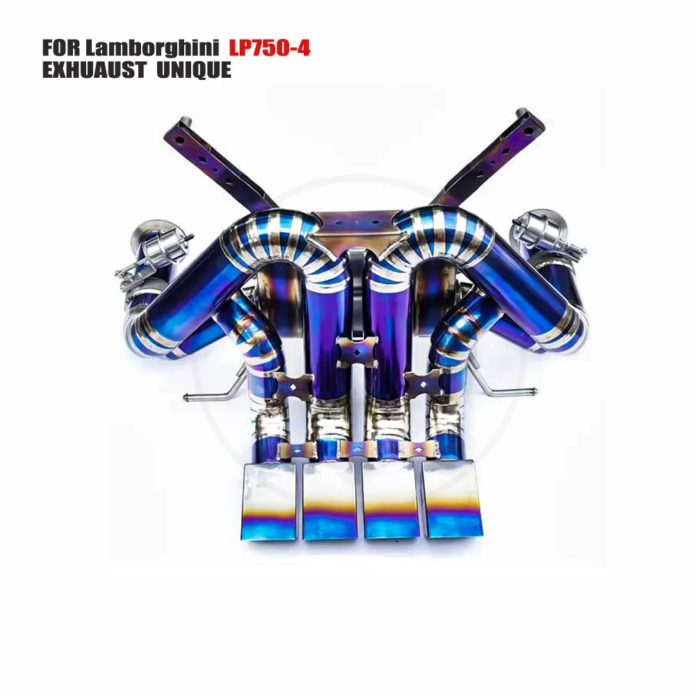 

UNIQUE Titanium Alloy Exhaust Manifold Downpipe Is Suitable For Lamborghini LP750-4 Auto Modification Electronic Valve