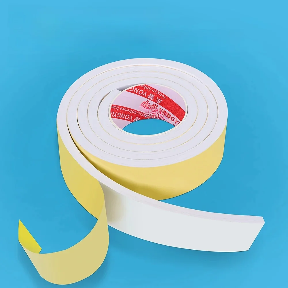 Tampon en mousse blanche simple face Eva, bande antichoc pour scellage de portes et fenêtres, écart Anti-Collision, Protection d'isolation phonique automatique