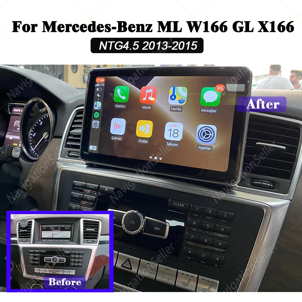 

Auto Radio For Mercedes Benz ML W166 GL X166 2011 2012 2013-2015 Android Touch Screen Multimedia Radio Stereo Wireless Carplay
