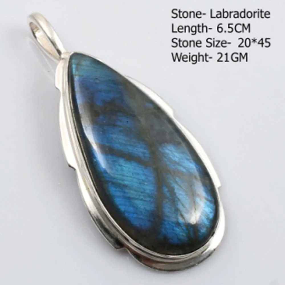 Genuine Casting design Labradorite Malachite Pendant