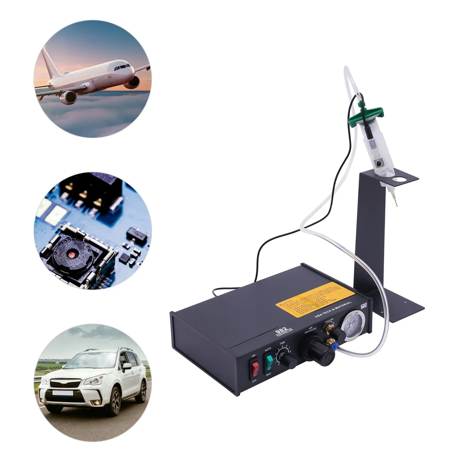 Half-Automatische/Handmatige Lijm Dispenser Pneumatische Dispenser Controller Vacuüm Terug Zuigapparaat Precieze Druppel 982 Pasta Druppelaar - afbeelding 2