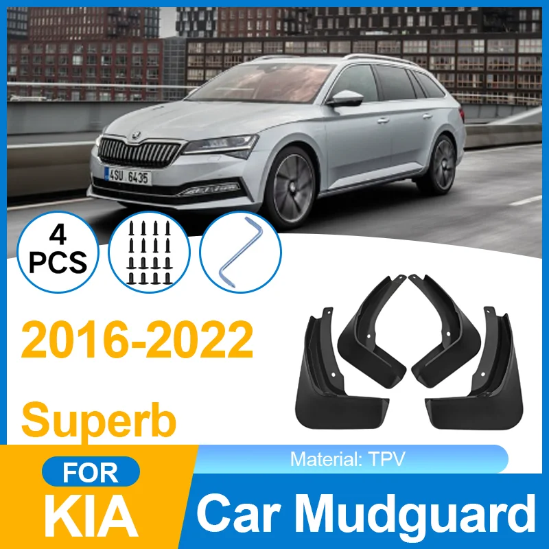 

for Skoda Superb B8 MK3 2016~2022 Mudguards Fender Mudflaps Guard Splash Mud Flap Car Accessories Styline Front Rear Mudguard