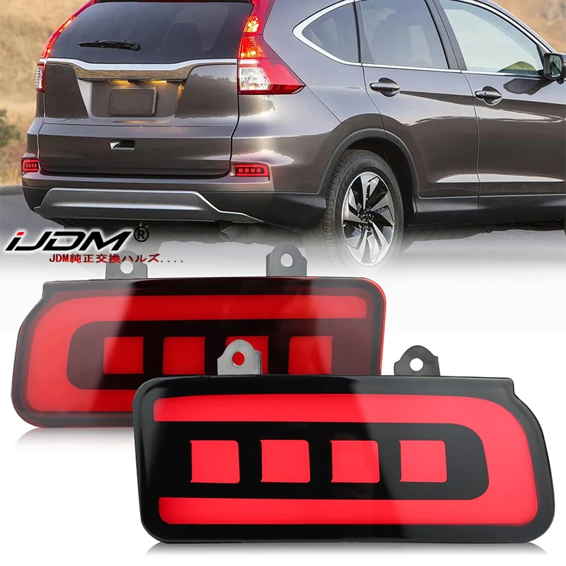 For Honda CR-V CRV 2015 2016 Car LED Rear Fog Lamp Bumper Light Brake Light Turn Signal Light Reflector lamp Car Flashing