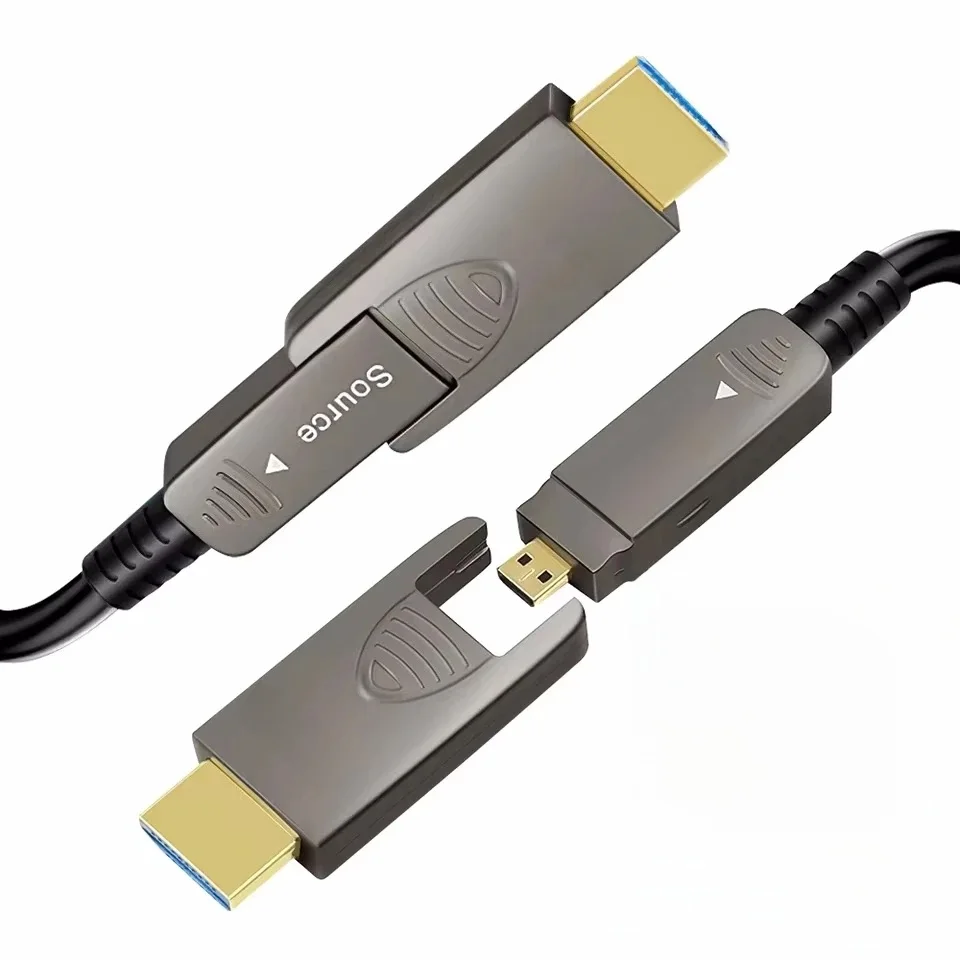 8K HDMI-kabel Afneembare glasvezelkabel Type A+D 8K@60Hz 4K@120Hz eARC 48Gbps kabel HDMI Glasvezel Actief voor RTX 3080/3090 - afbeelding 2
