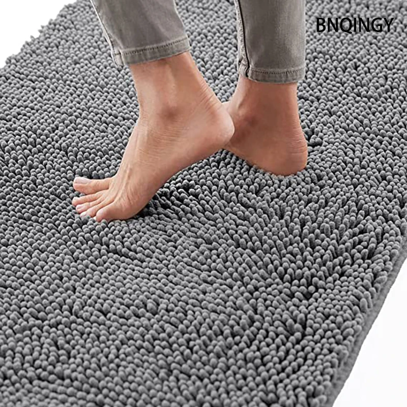 

Microfiber Bathroom Floor Mat Thick Soft Absorbent Chenille Rubber Backing Quick Dry Machine Washable Rugs Rug