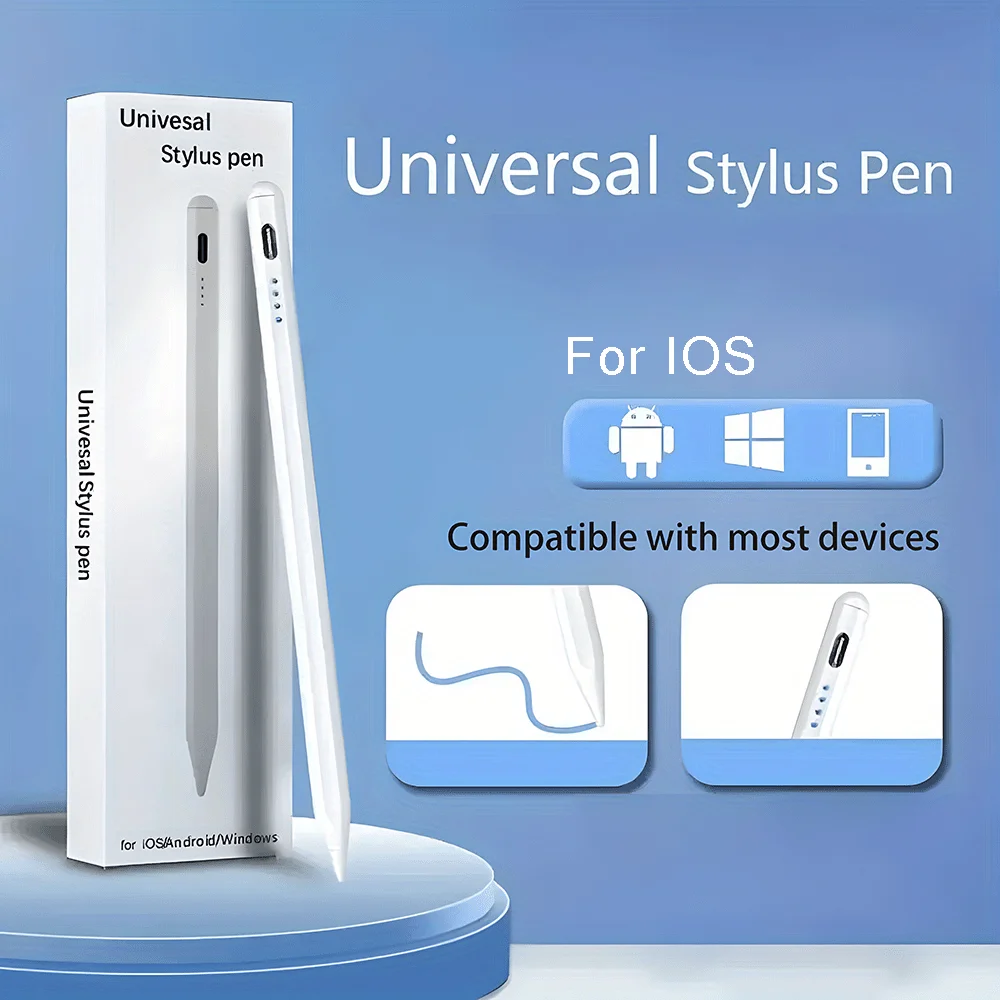 Стилус для Apple iPad Android Tablet Pencil 2 Pro Air 3 4 5 M2 M3 M4 Mini 2024 2025 Find My in App Palm Rejection IOS Draw