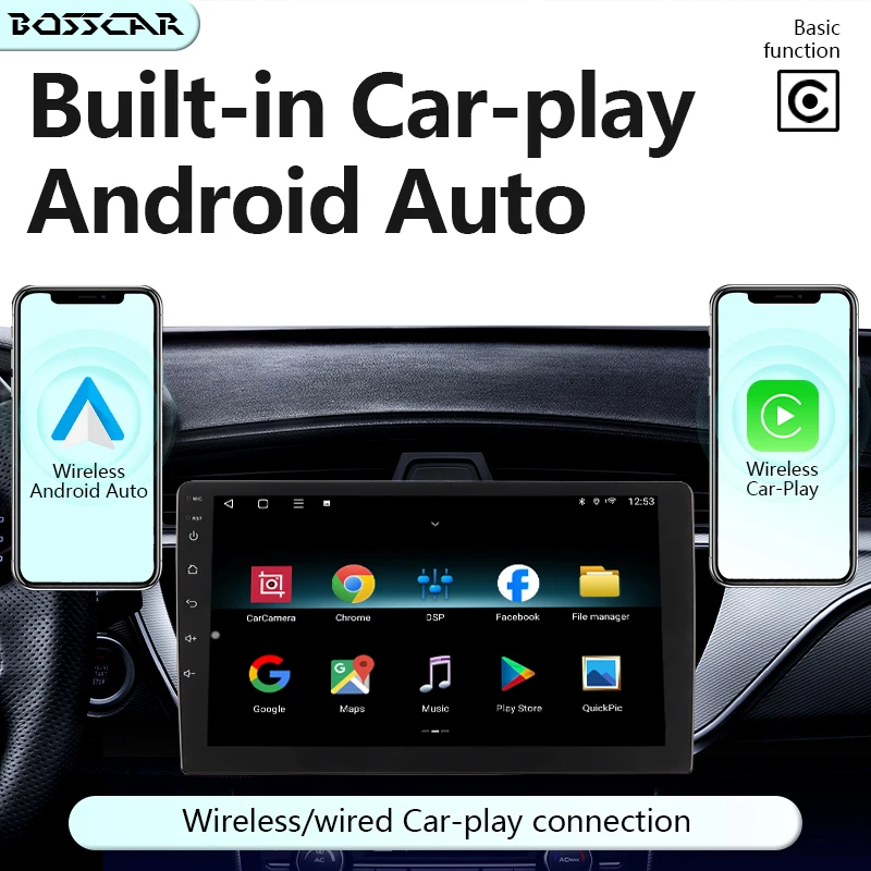 

BOSSCAR 2 Din Android 12 Car Radio Multimedia Video Player Navigation GPS 7"9"10" Stereo Head Unit For Nissan Kia Honda Toyota