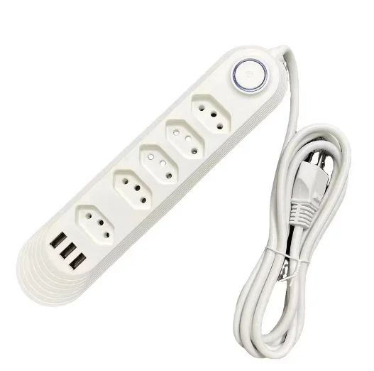 متجر نيفردي-تمديد Elétrica 2 متر Com 3/4 Tomadas e 3 الدخول USB com بوتيو ENVIO RAPIDO الفقرة تودو يا البرازيل #2