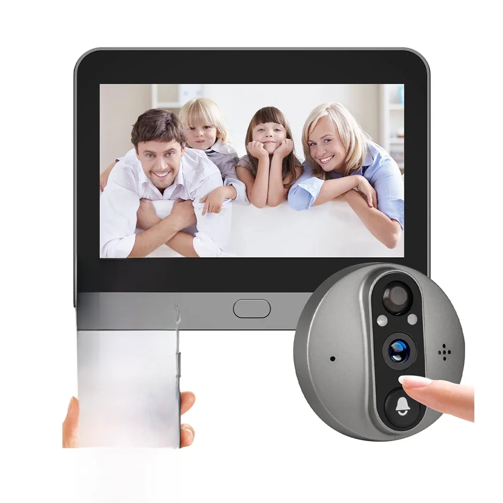 3MP Smart Life Tuya 1080P WiFi Deurbel Oog Kijkgaatje Camera 5000mAh Batterij PIR Bewegingsmelder IR Alexa Google Home digitale Viewer - afbeelding 2
