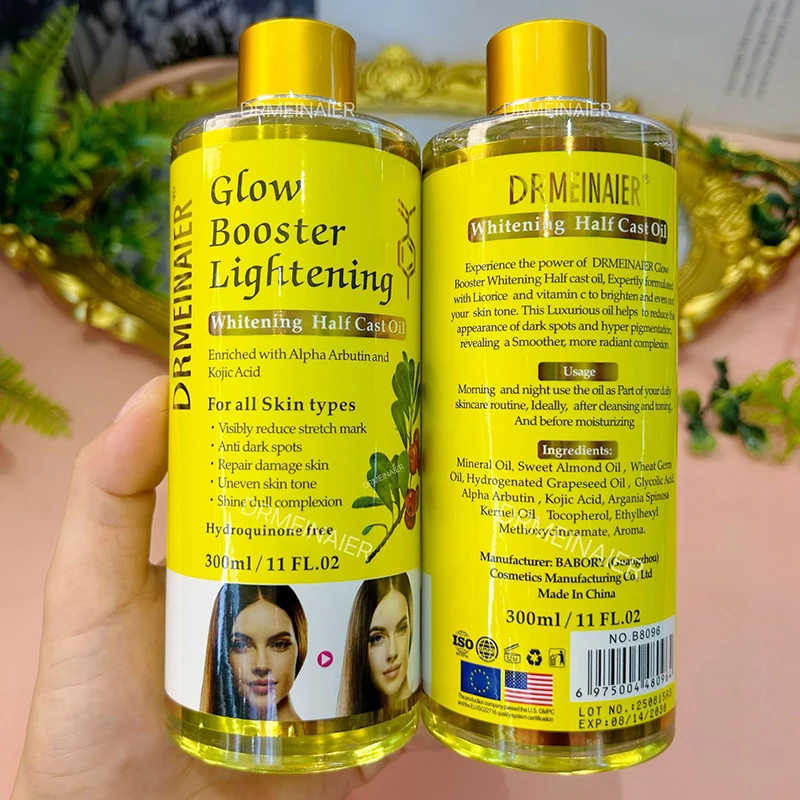 300ml alfa arbutina e ácido kójico iluminar soro rosto e corpo hidratante nutritivo iluminar óleo corporal rosto cuidados com a pele