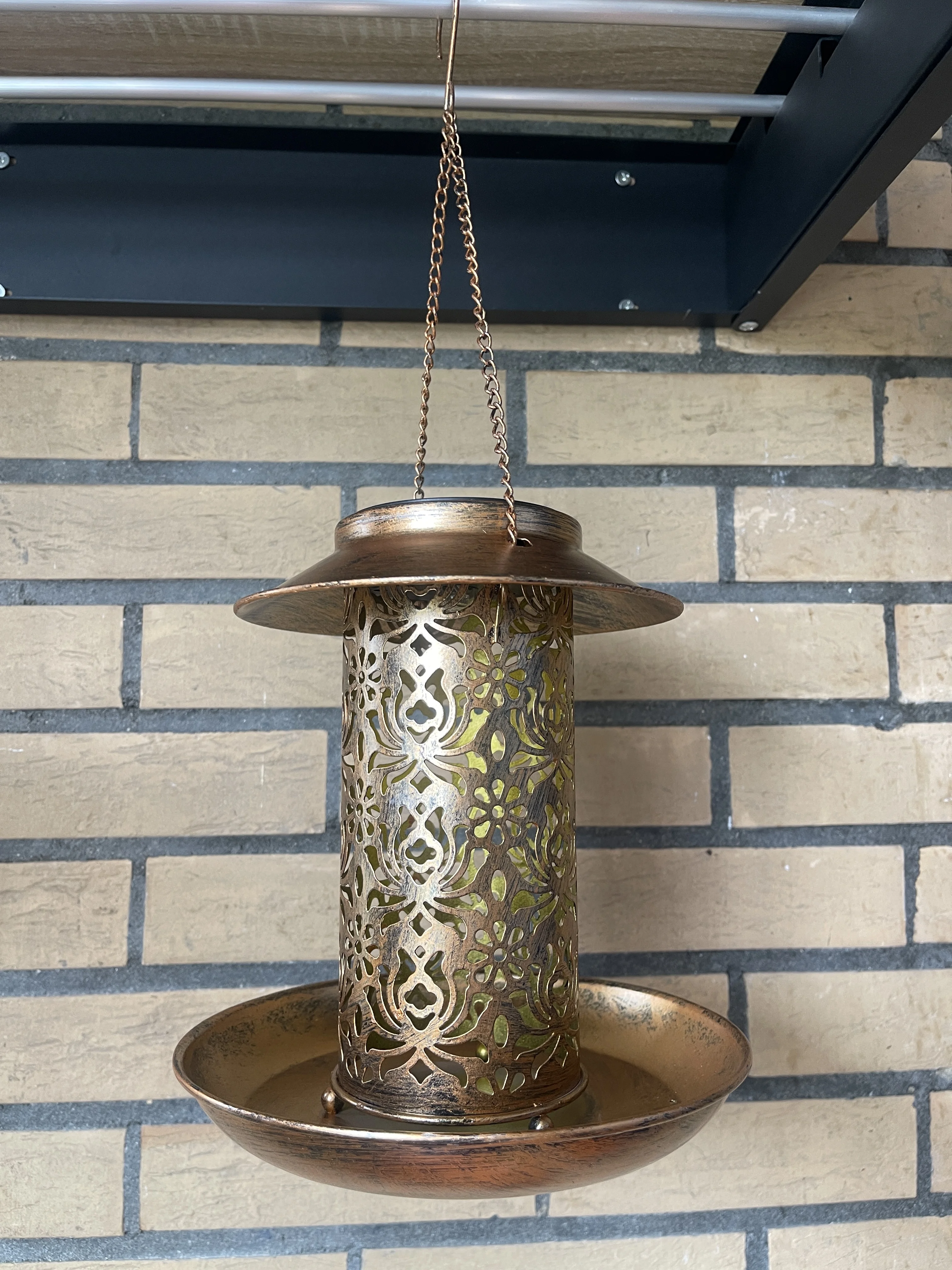 Solar Bird Feeder Garden Night Light for Outdoors House Hanging Garden Backyard Decoration for Feeding Cardinals Wild Bird photo review