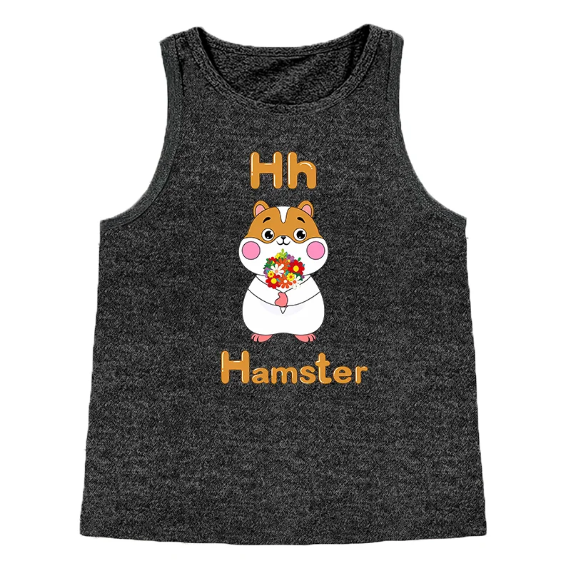 Love Hh Hamster Bright Wildflowers Fashion Women's Safety Tank Top Loose O Neck Sleeveless Casual Women's Tank Top