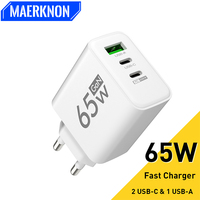 65W GaN Charger USB Type C Fast Charging Quick Charge 3.0 QC3.0 PD Cable Mobile Phone Charger Adapter For iPhone Samsung Xiaomi