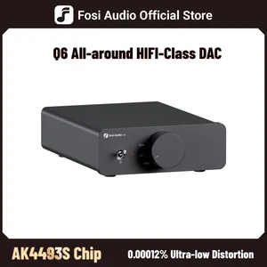 Audio Fosi Q6 DAC USB-Chipset XMOS XU316 & AK4493S, PCM 768kHz / 32Bit & DAC Hi-Fi Desktop Ringkas DSD512 10 xmos penjualan terbaik - №