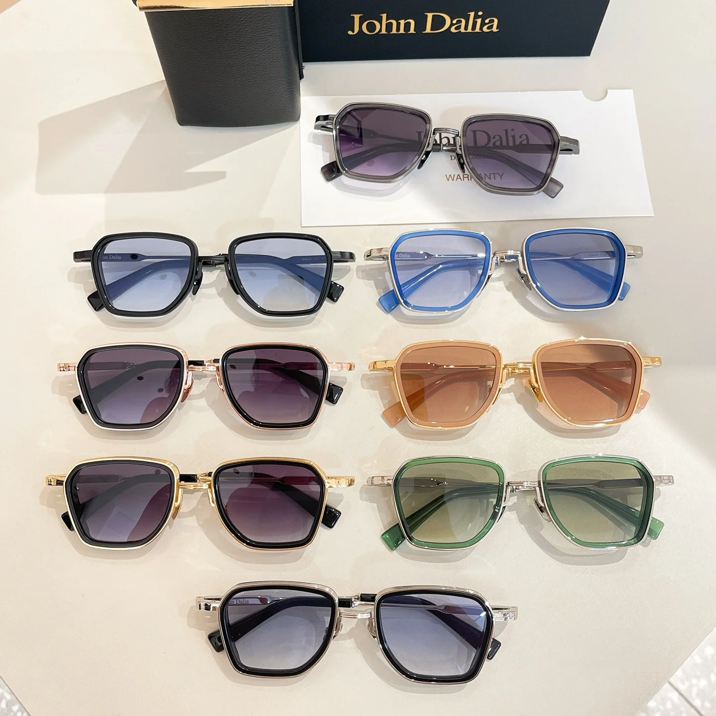 

Оригинальные повседневные поляризационные мужские солнцезащитные очки UV400 для JOHN DALIA JD ANDRE, популярная оправа из сплава, классические деловые женские очки для пар
