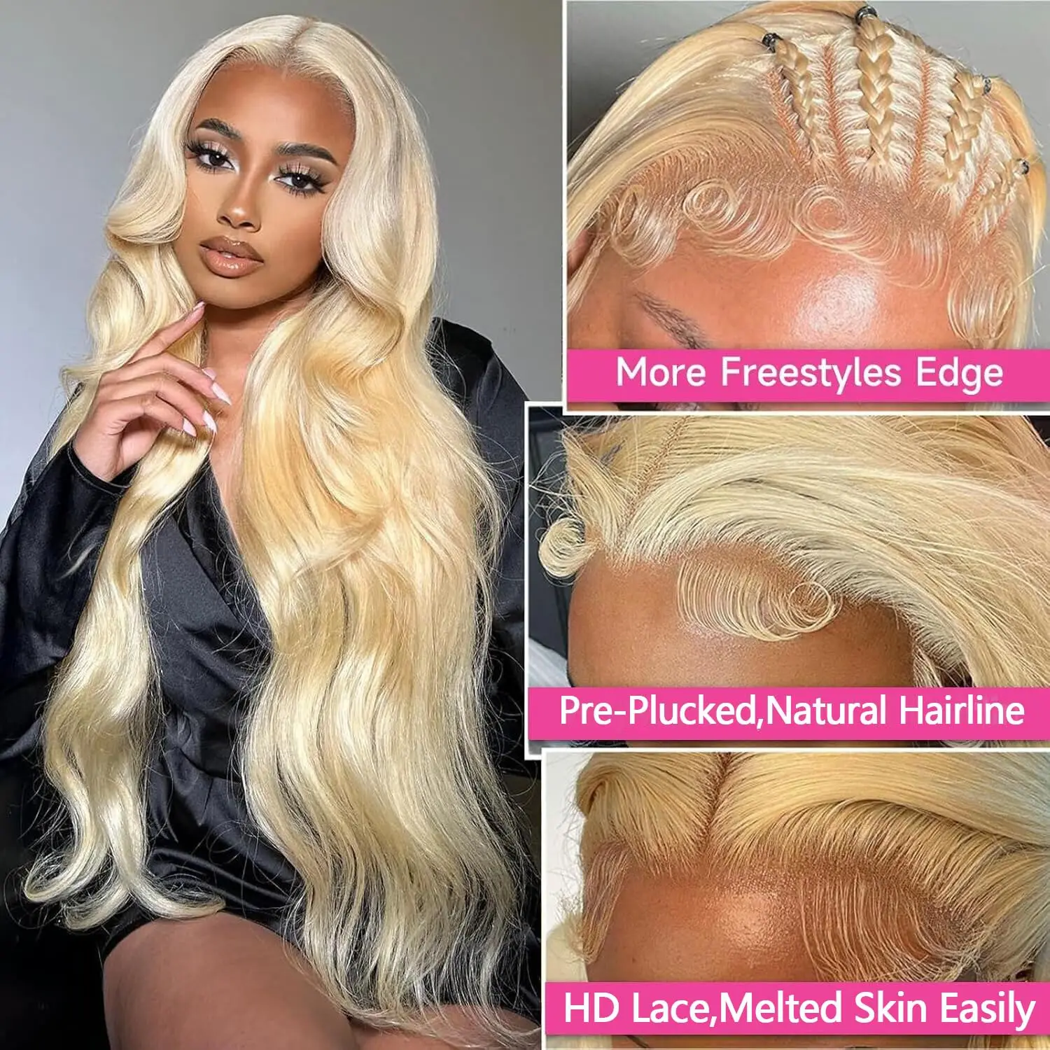 613 Blonde Lace Front Wigs Human Hair Body Wave 13x6 Hd Lace Frontal Wig 613 Body Wave 13x4 Lace Front Wigs 100% Human Hair Wig