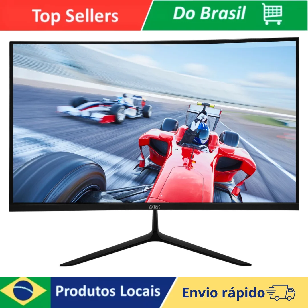 23.8 Curved Monitor ''Full HD, VA Screen, 100Hz, HDMI/VGA, Slim, Anti-glare