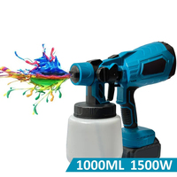 Makita 18V 1500W Spray Gun - 1000ml Cordless Paint Sprayer 38000RPM w/ 3 Nozzles for Car, Furniture, Metal Coating, Compatible