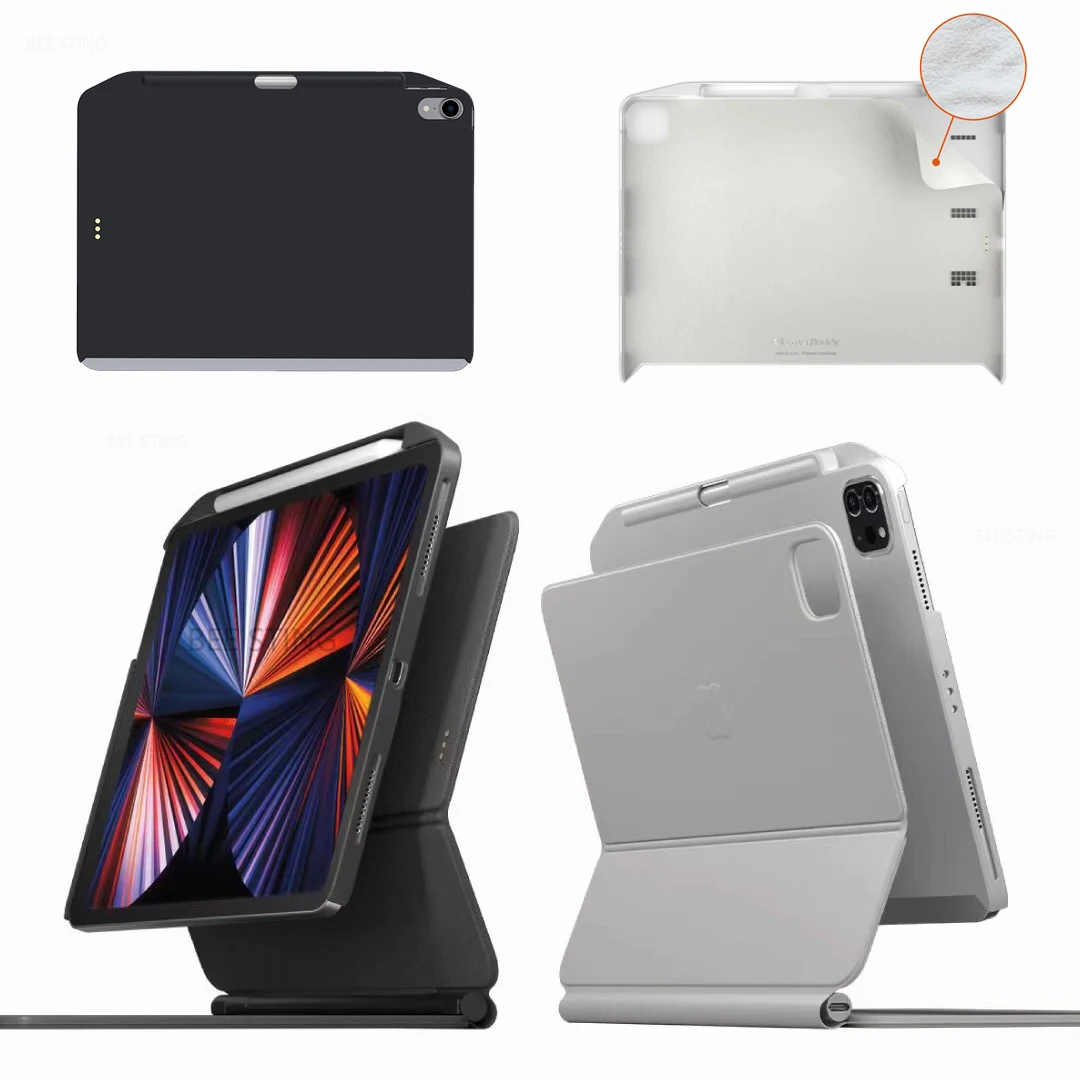 Casing Magnetis Ajaib untuk iPad Pro 11 12.9 2021/20/18 Air 4 5 10.9 dengan Baki Pena Casing Ultra Tipis untuk Keyboard Ajaib (Tanpa Keyboard)