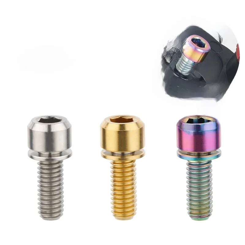 AliExpress DEEMOUNT Deemount Ti Bolts W/Washer for Bicycle Disc Brake Caliper Fixing M6*16/18/20 CNC Titanium Screw MTB Road Brake Fasten Crank Lock