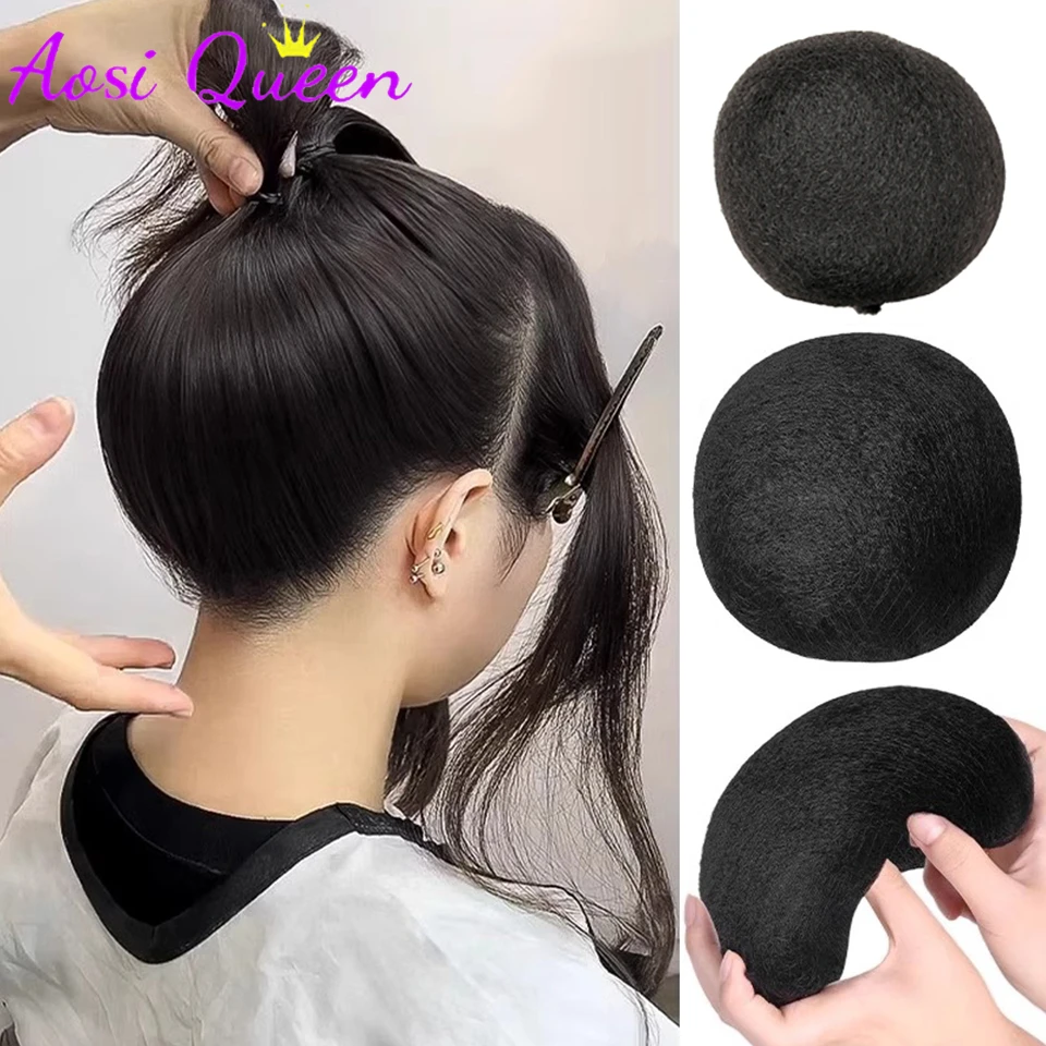 AOSIQUE Synthetic Wig Hair Pack Studio Bride Shooting Style Pad Back Head Hair Pack Ancient Style Base Soft Bun Female Hair Pack