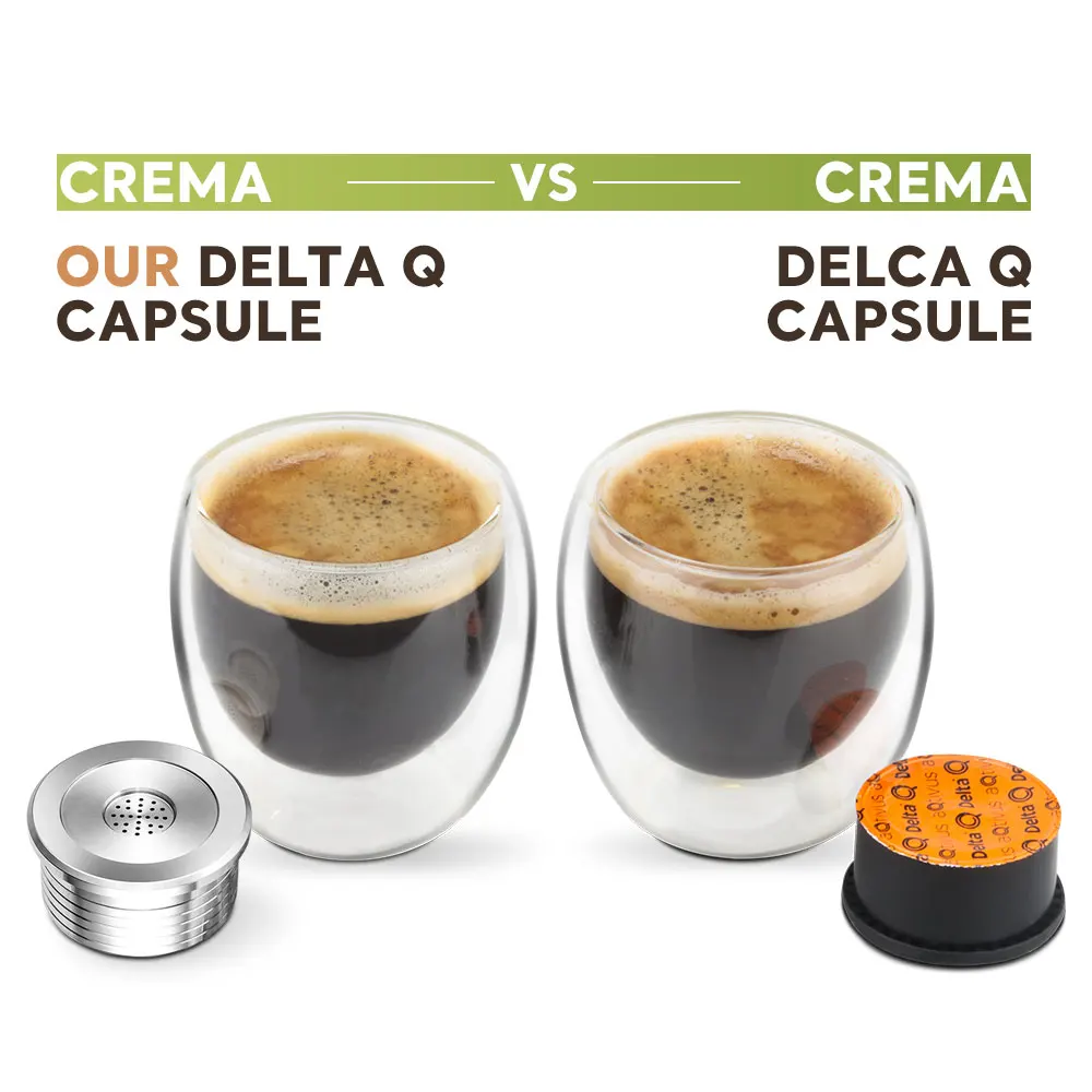 Stainless Steel Reusable Coffee Capsules Kitchen Reusable Coffee Capsule Cup Filter Compatible For Delta Q Coffee Accessories