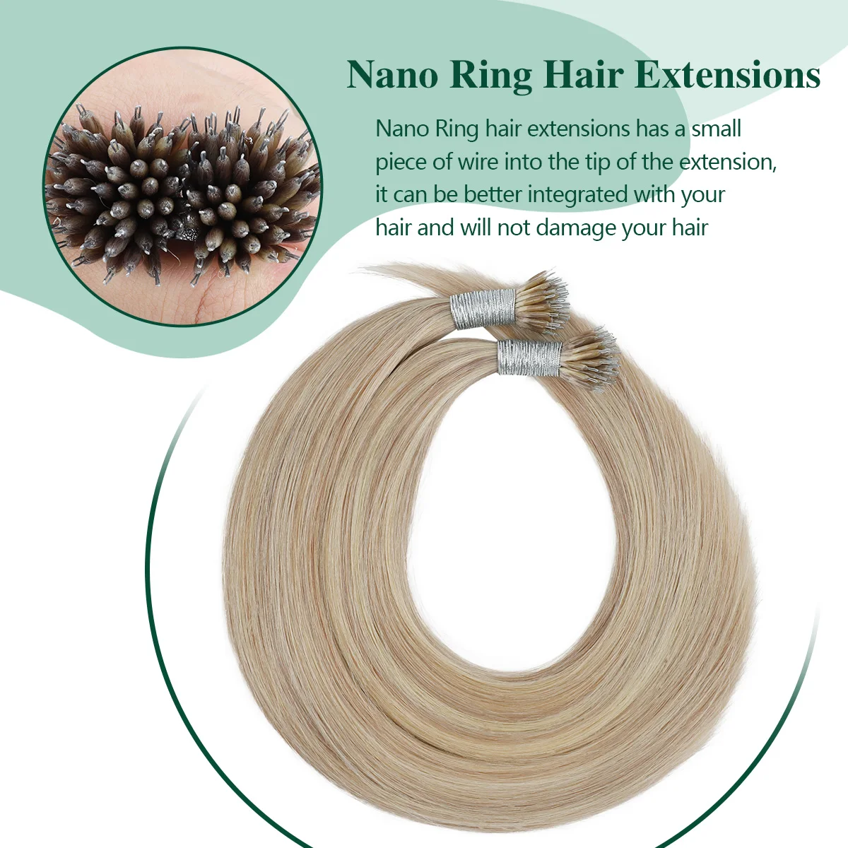 Doczepiane włosy Sixstarhair U Tip, 50g, 50 pasemek, 16 cali, brudny blond z efektem wybielania, doczepy z prawdziwych ludzkich włosów dla kobiet.