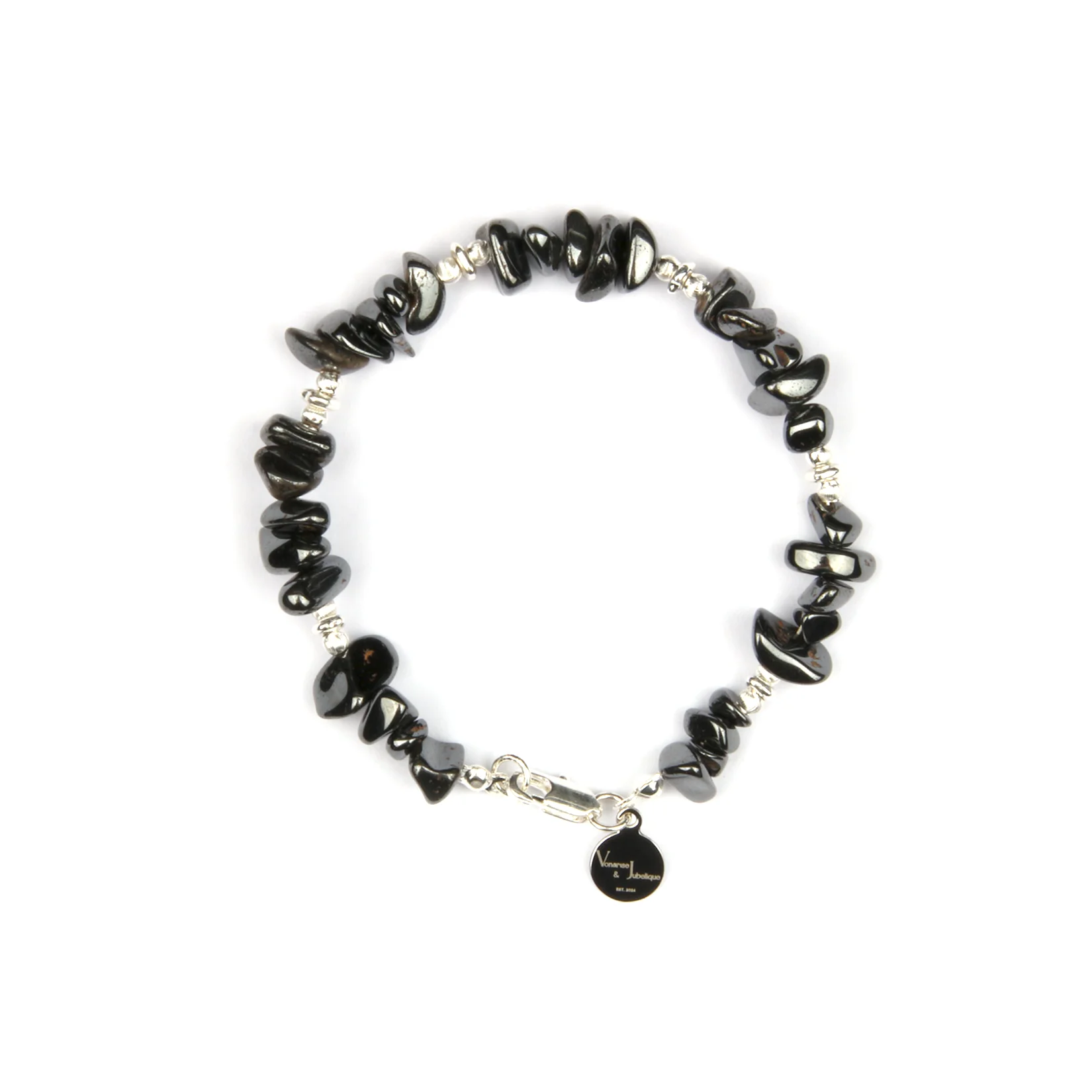 

Браслет Raw Shape Hematite S925 Silver Shadow Gleam