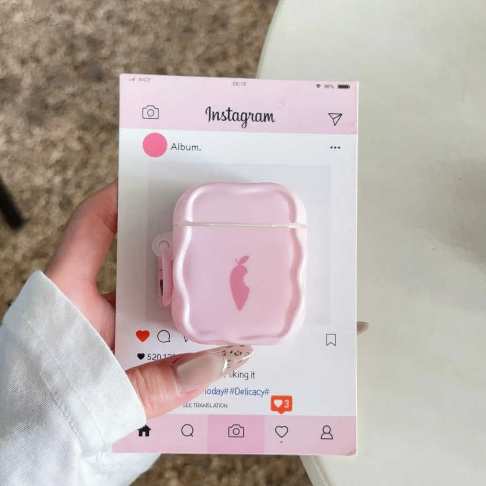 

New popular pink Judy Carrot Pen headphone protective case for AirPods 4 3 2 Pro 2 3 fashion simple shockproof protective case