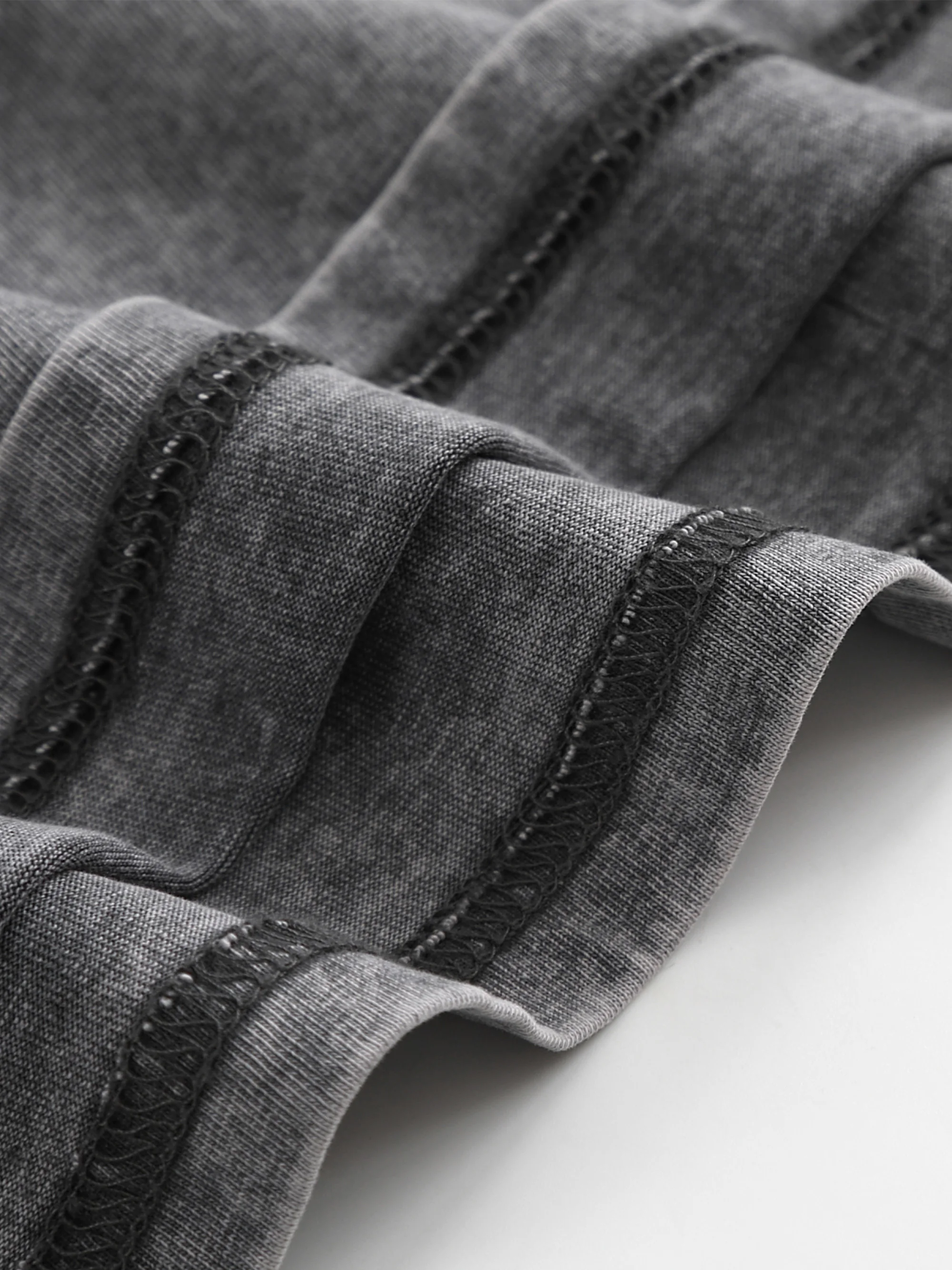 تي شيرت رجالي قطني عتيق (100% ملمس قطن) قميص كاجوال للجنسين بأكمام قصيرة مغسول حامض ورقبة دائرية