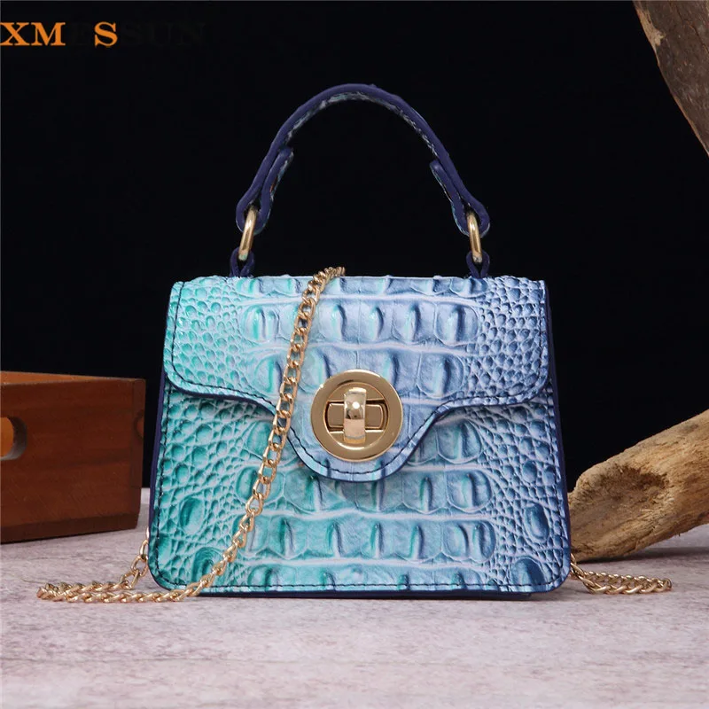 XMESSUN Neue Trendy Krokodil Muster Handtaschen Für Frauen 2026 Mode Designer Damen Kette Schulter Messenger Tasche Umhängetasche