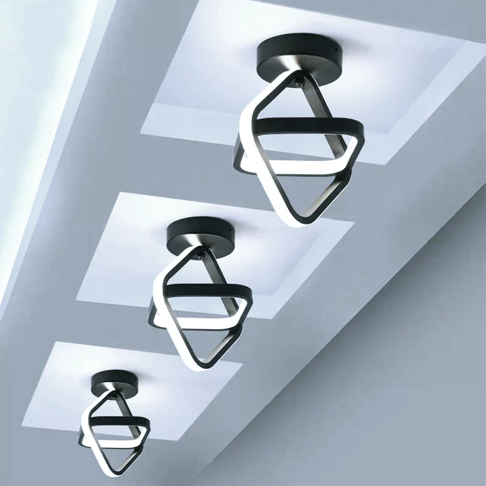 

LED Ceiling Lamp for Corridor Balcony Black&white 28W 30W Chandelier Indoor Ceiling Lighting for Bedroom Living Room 110-220V