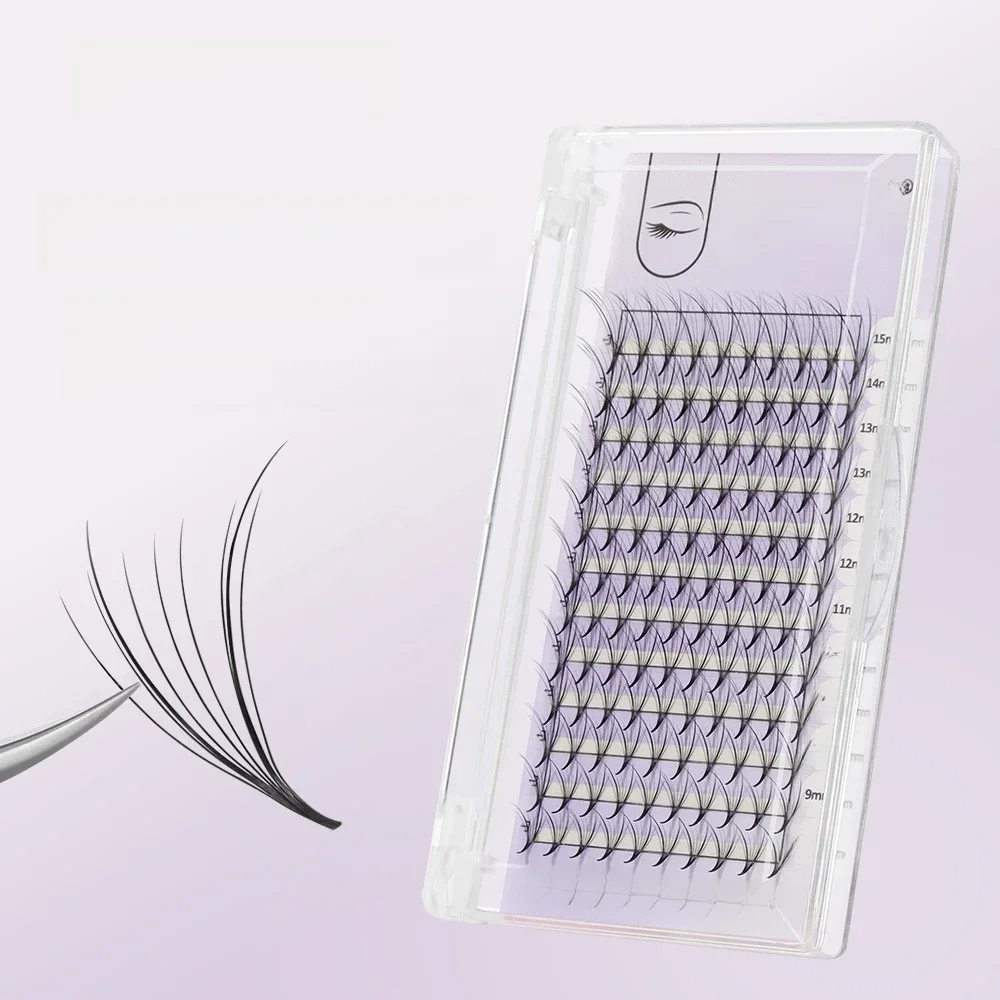 ANNAFRIS Base pointue ventilateurs de Volume préfabriqués russie Volume Extension de cils queue de phénix Faux vison cils individuels