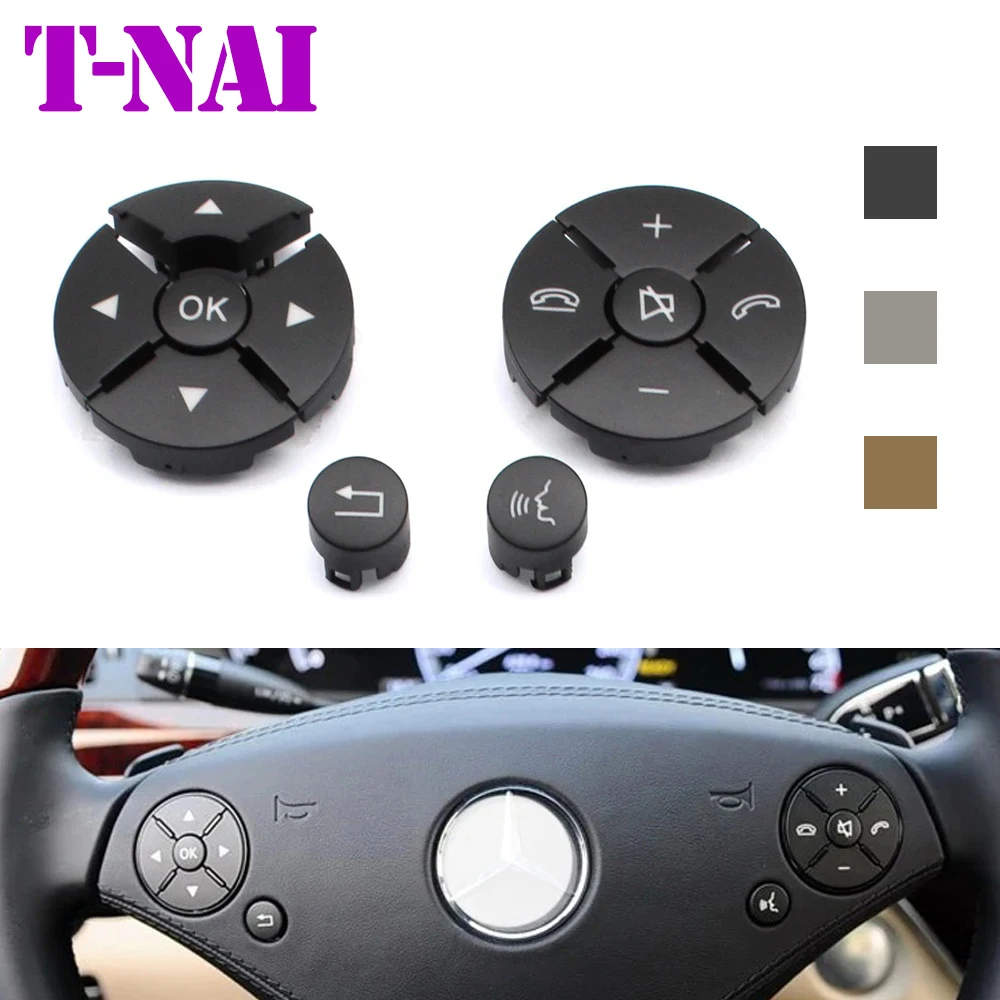 

Car Left Right Multi-function Steering Wheel Switch Control Button Trim Cover Kit For Mercedes Benz S CL Class W221 W216
