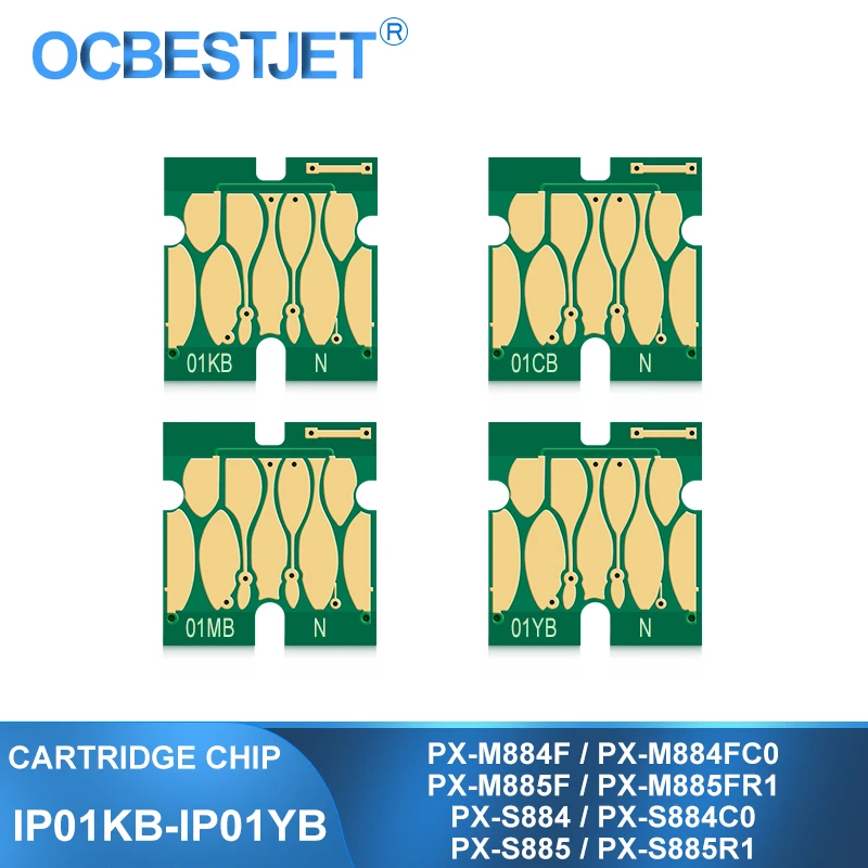 (Only Japan Printer ) IP01 IP01KB  IP01CB IP01MB IP01YB Ink Cartridge Chip For Epson PX-S884 PX-M884F Printer