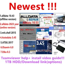 Newest Alldata 10.53 mit.chell 2015 auto repair data software autodata 3.45 elsawin 6.0 etk a 8.3 atsg 2017 vivid workshop softw