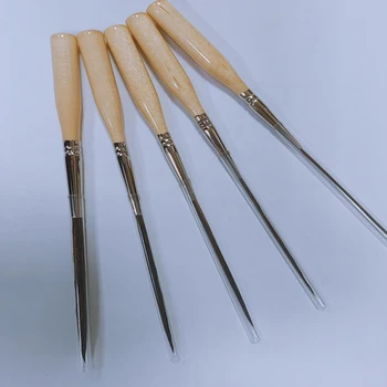 Artsecret Professionelle Detailmalpinsel, Rinderohr, Haarkunst, Streifen, Aquarellpinsel, langer Nadeleinsatz, 0,33