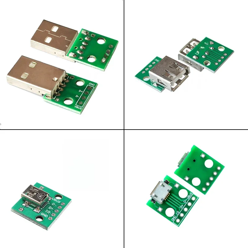 5/50/100 pièces Javino bricolage connecteur mâle/MINI MICRO USB vers DIP adaptateur 2.54mm 5pin femelle connecteur KIT