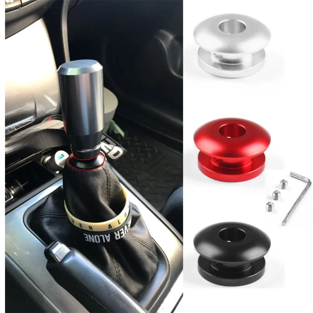 Bouchon de pommeau de levier de vitesse universel, limiteur de tête de changement de vitesse, Base fixe, boucle de pommeau de vitesse de voiture en aluminium avec clé