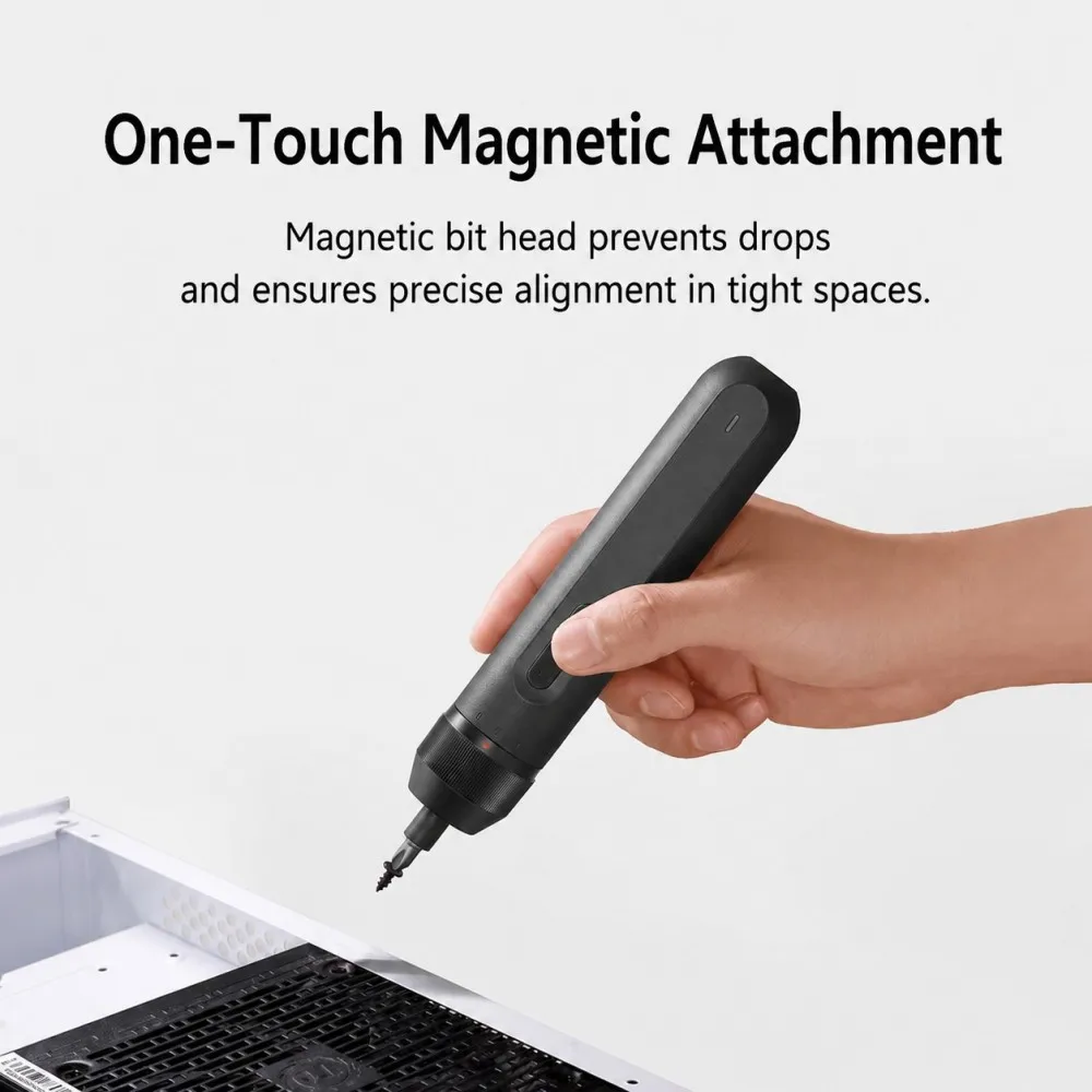 Original NEW MiJia Electric Straight-Handle Screwdriver Various Long and Short Bits Included, Dual Electric and Manual Modes CN