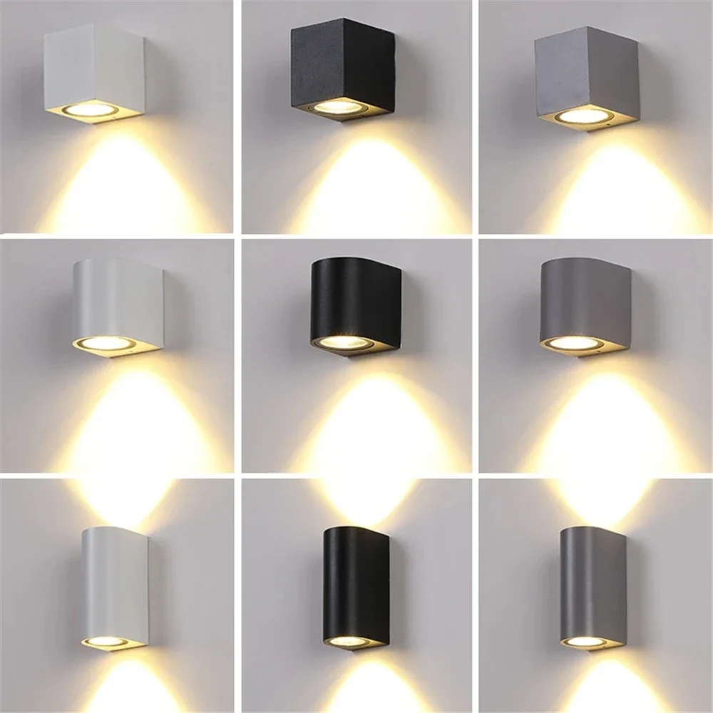 Applique Murale LED Imperméable Conforme à la Norme IP65, Montage en Surface, en Forme de Cube, Luminaire d'Niket d'Extérieur, Idéal pour un Jardin ou une Véranda, 5/10/12W